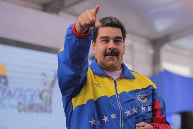De Venezolaanse president Nicolas Maduro tijdens een rally in Caracas, 20 oktober 2018