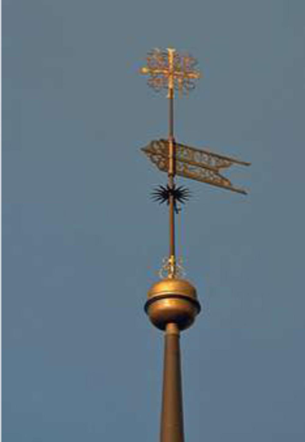 De windvaan van de Heilige Geestkerk in Tallinn, volgens Kross dé metafoor voor de houding en het gedrag van de notabelen uit Tallinn.