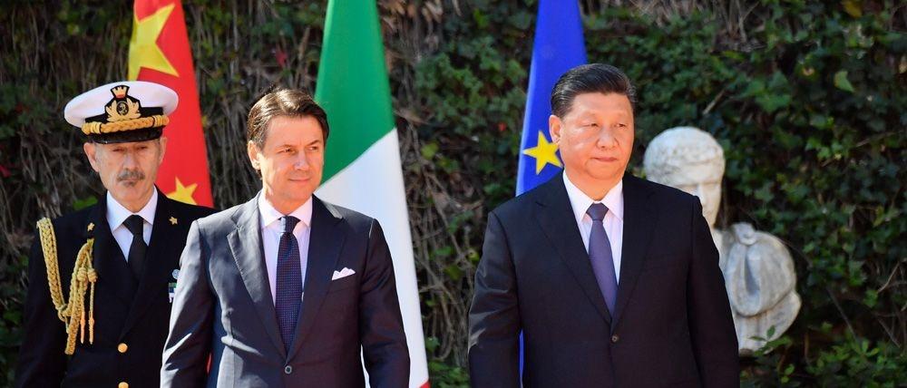 Xi Jinping en Giuseppe Conte