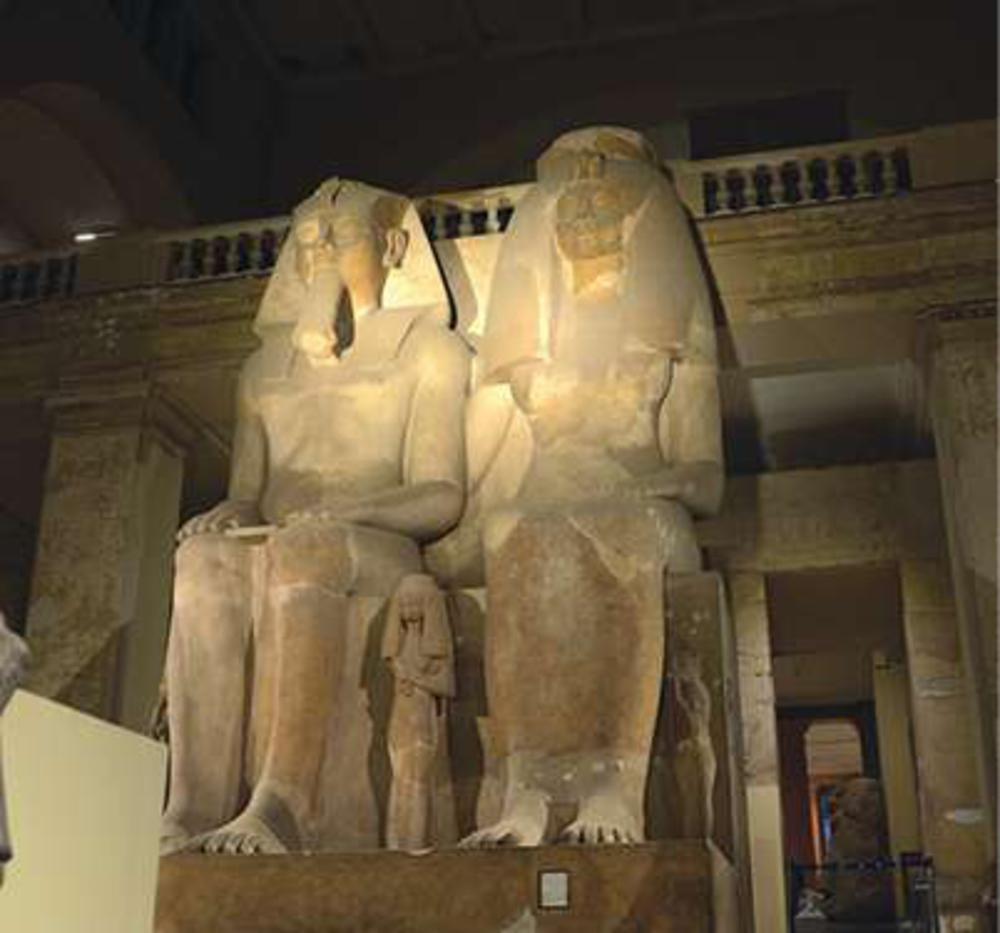 Beeld van Toetanchamon, misschien wel de bekendste farao uit het Oude Egypte, van circa 1350 v.C.