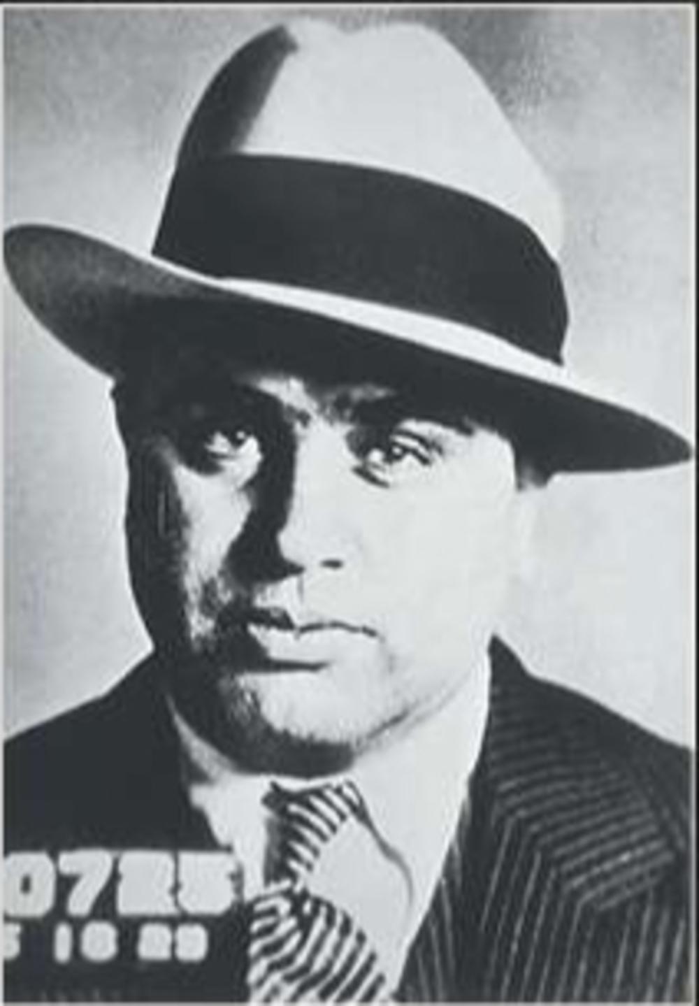 Al 'Scarface' Capone, gangsterbaas in Chicago.