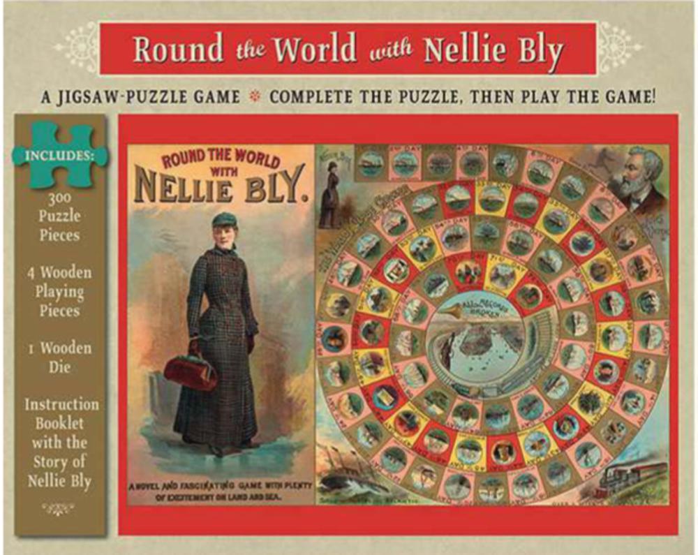 Het spel dat werd uitgebracht naar aanleiding van de reis van Nellie Bly.
