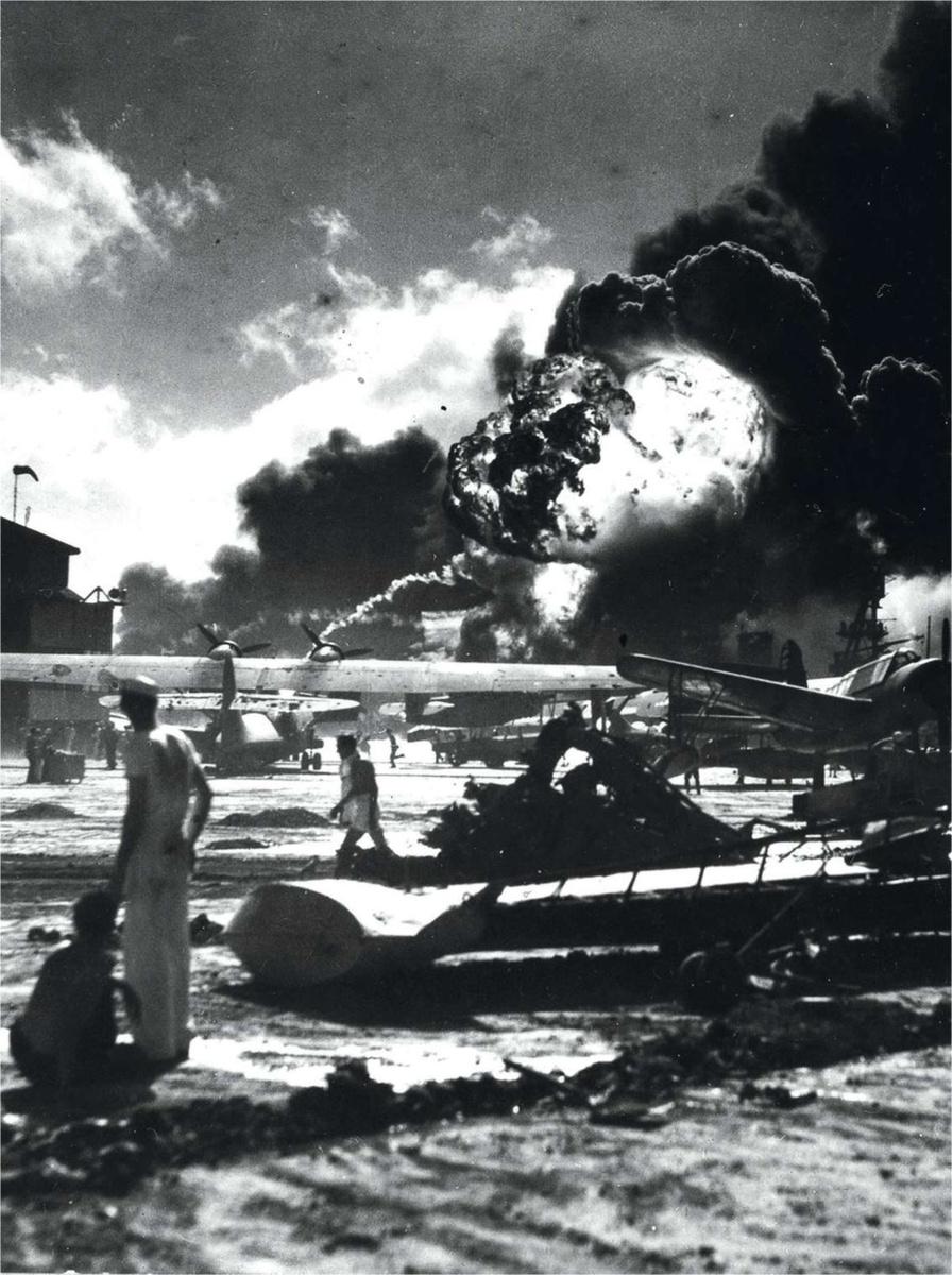 7 december 1941: de Japanse aanval op Pearl Harbor.