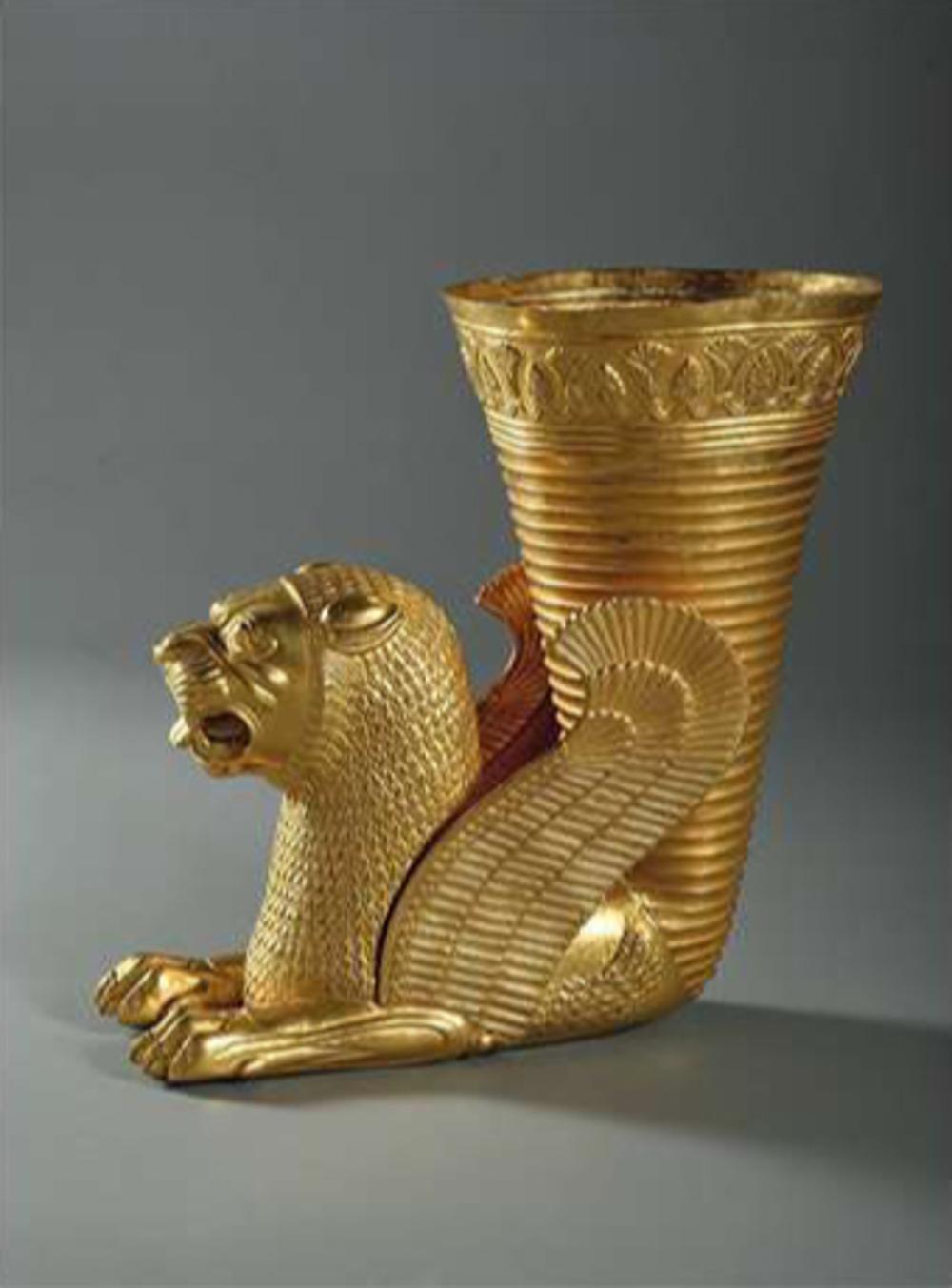 Gouden drinkbeker, 500-450 v. Chr., Hamedan.