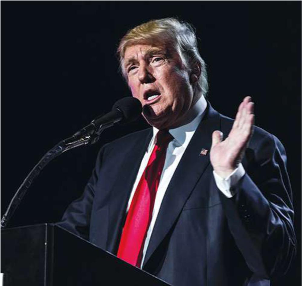 Donald Trump tijdens zijn campagne in oktober 2016.