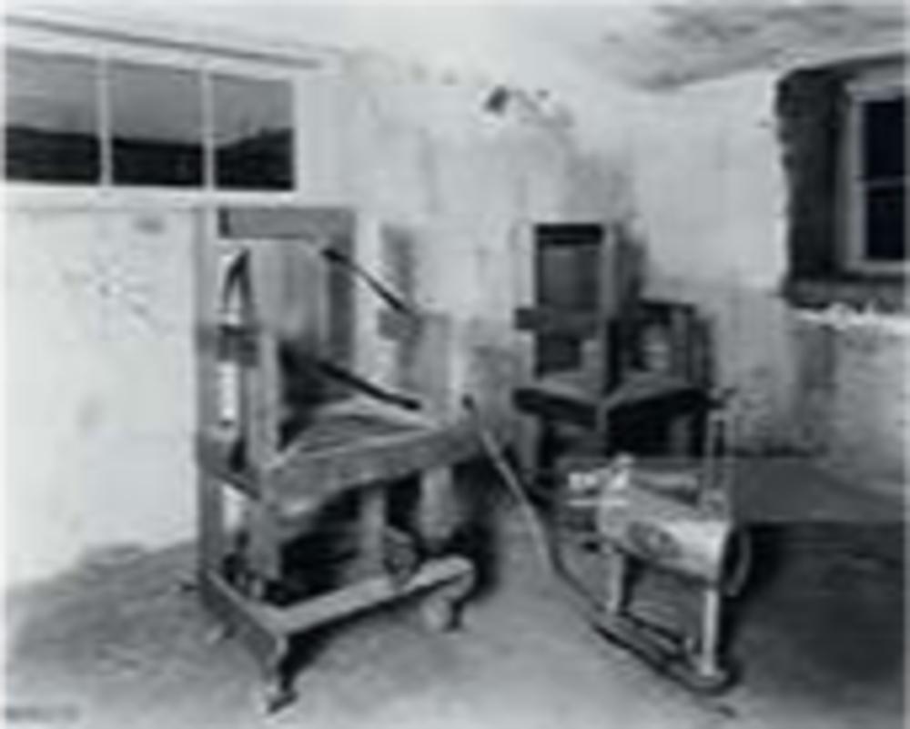 De gaskamer van de staat Nevada waar op 8 februari 1924 Gee Jon werd terechtgesteld.