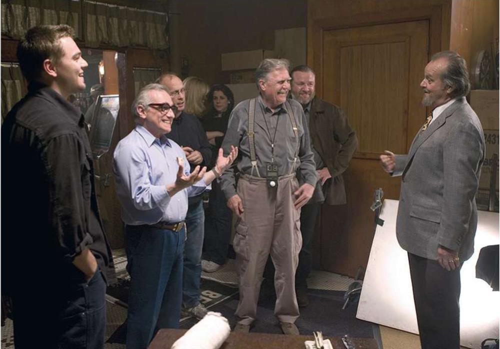In 2006 verscheen de recentste maffiafilm van Scorsese (tweede v. l.): The Departed met Leonardo DiCaprio (l.) en Jack Nicholson (r.).