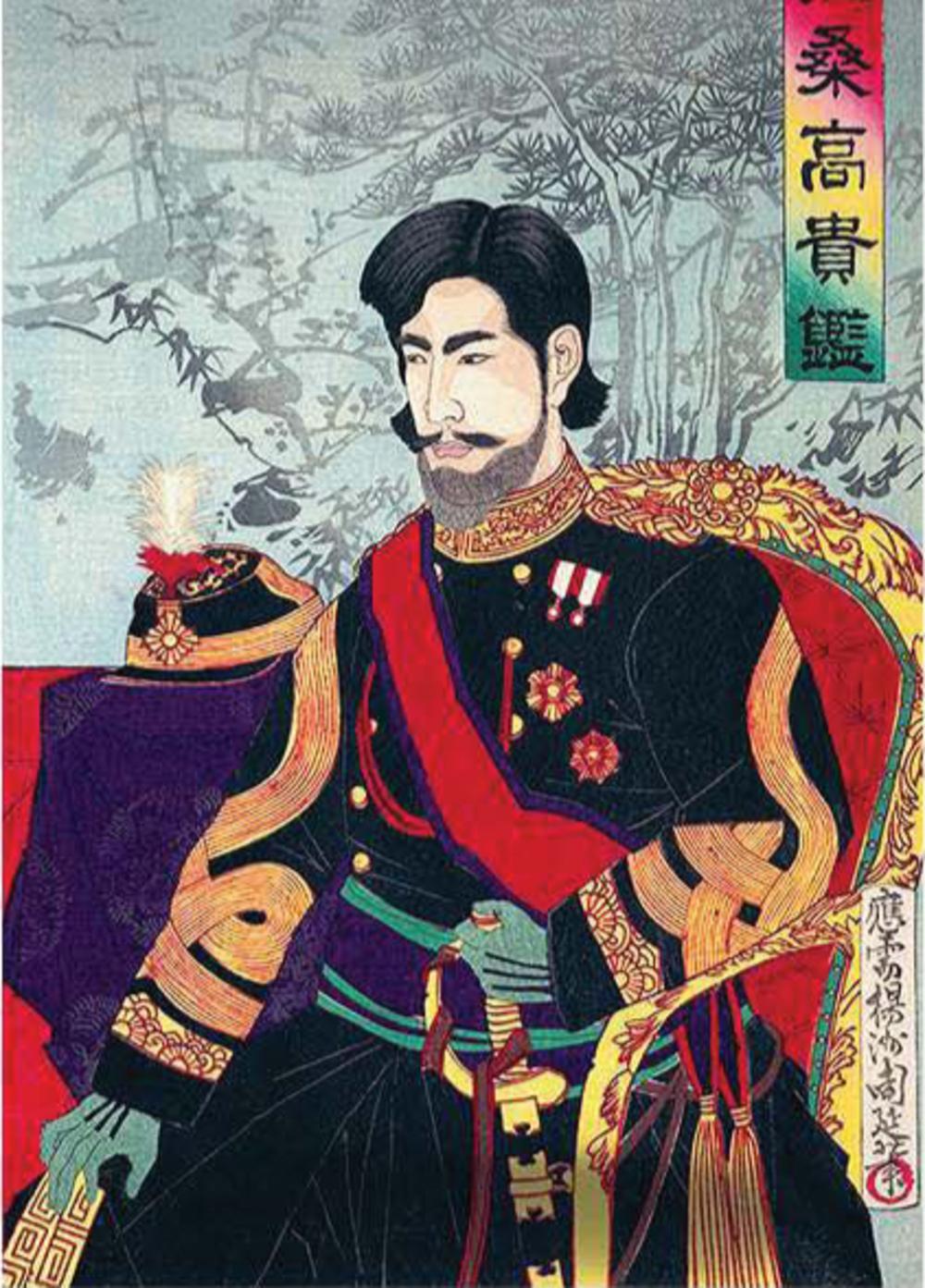Keizer Mutsuhito, portret uit 1887.