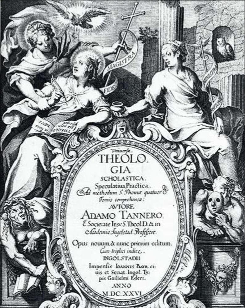 Titelblad van Adam Tanners in 1627 verschenen theologische magnum opus.
