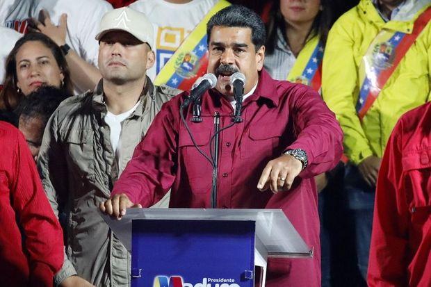 Nicolas Maduro tijdens een rally, 20 mei 2018.