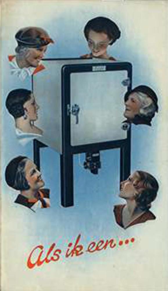 Advertentie voor een koelkast van het Zweedse Electrolux, ca. 1930.