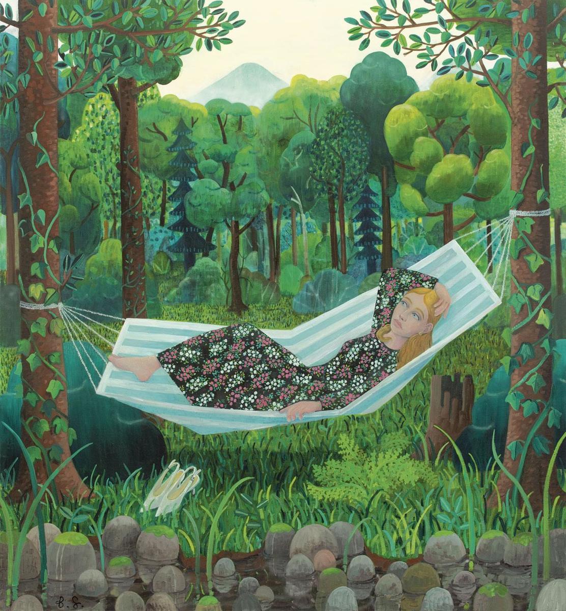 Girl in the hammock