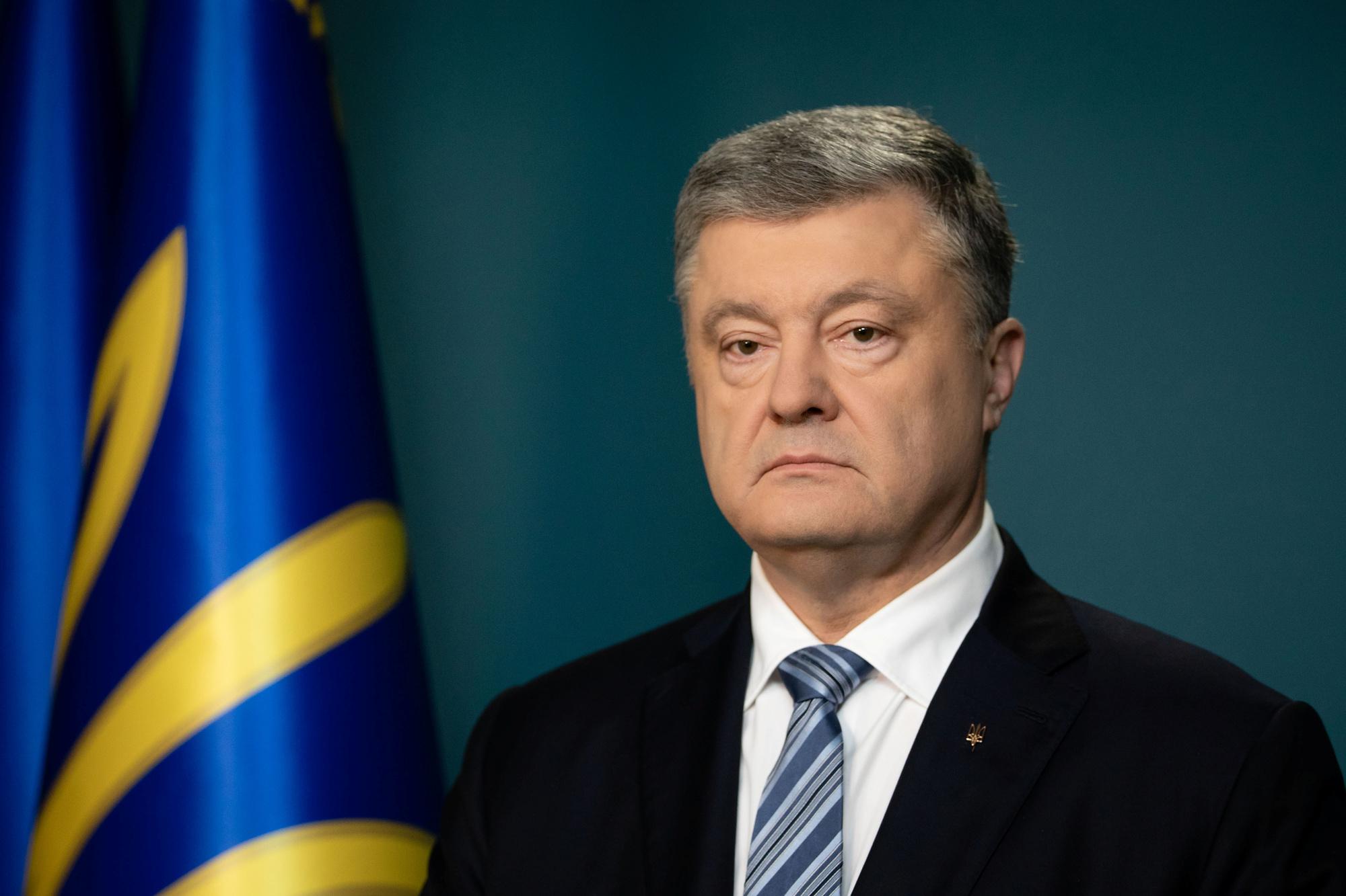 Ex-president Porosjenko in Kiev net na zijn nederlaag tegen Zelenski.
