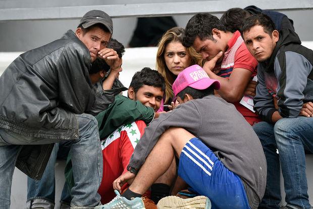 Migranten in Mexico-Stad, november 2018