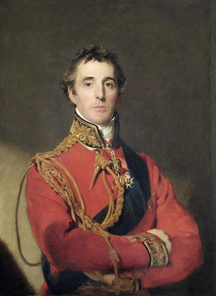 Thomas Lawrence, Portret van Wellington, 1815-1816. Arthur Wellesley, de hertog van Wellington, was opperbevelhebber van de geallieerde troepen.