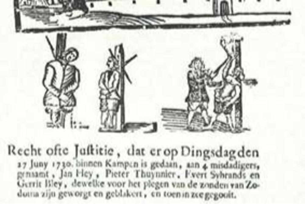 Ook de stad Kampen ontkwam niet aan de homovervolging van 1730-1733.