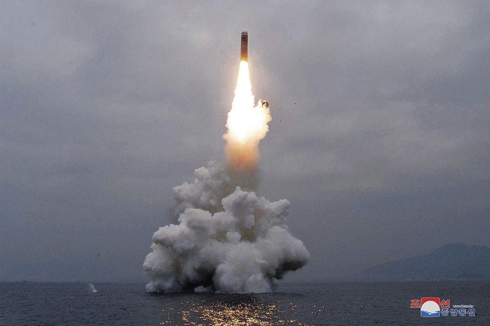 In oktober testte Noord-Korea een nieuwe ballistische raket, de Pukguksong-3.