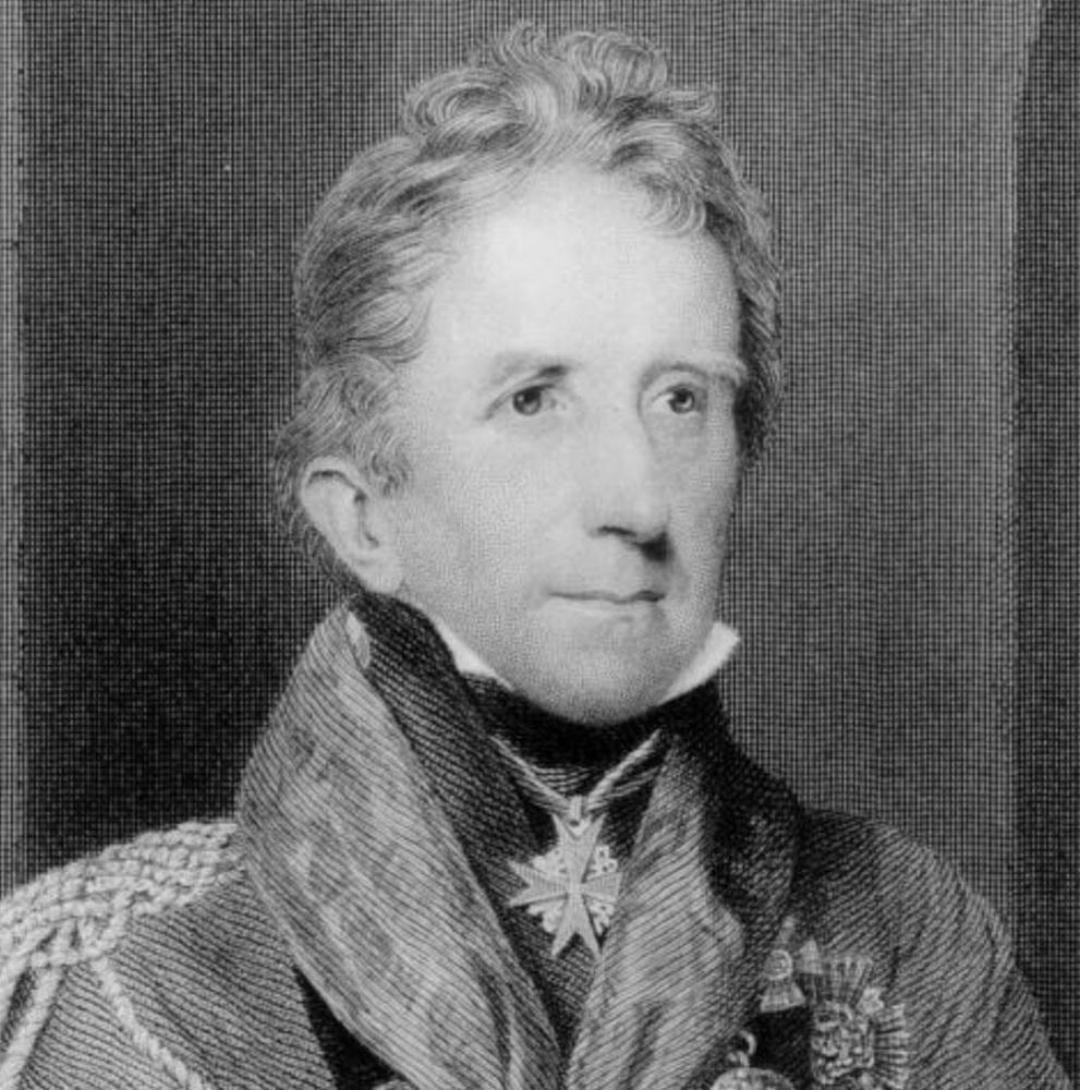 Hudson Lowe (1769-1844) was de Britse gouverneur van Sint-Helena, en dus de man die Napoleon in gevangenschap hield.