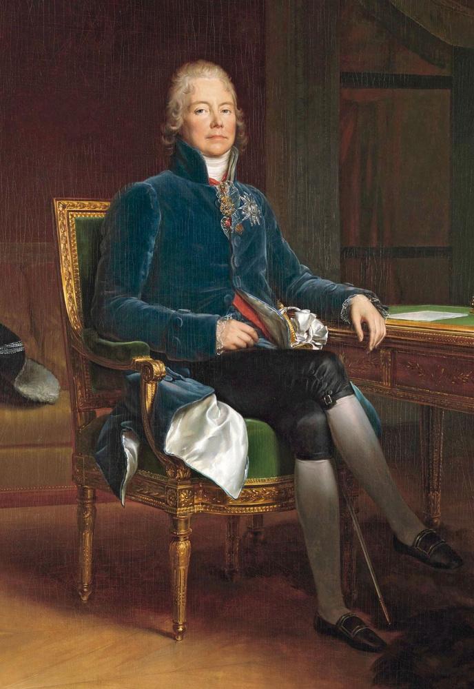 Deze anonieme karikatuur geeft het overgeleverde beeld van Talleyrand als een onbetrouwbaar sujet weer. De keizer noemde hem 'een stront in een zijden kous'.