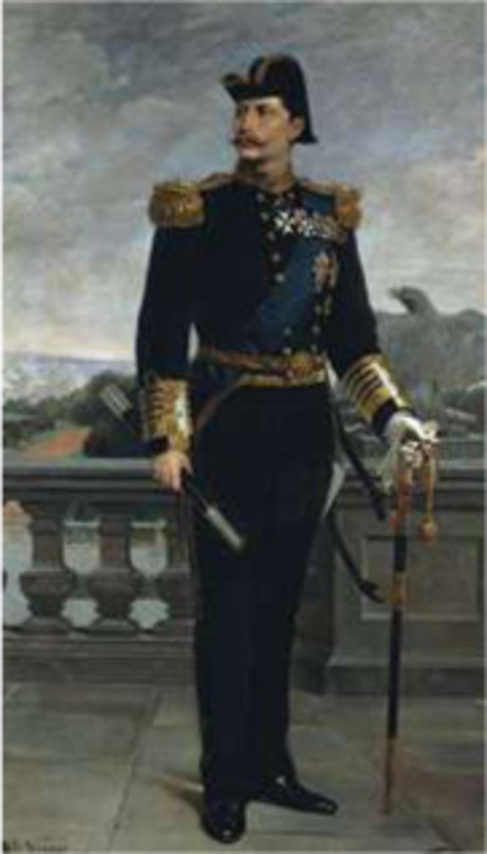 Wilhelm als Brits admiraal, in 1891 geschilderd door Rudolf Wimmer. Waarschijnlijk door de keizer geschonken aan zijn grootmoeder, koningin Victoria.