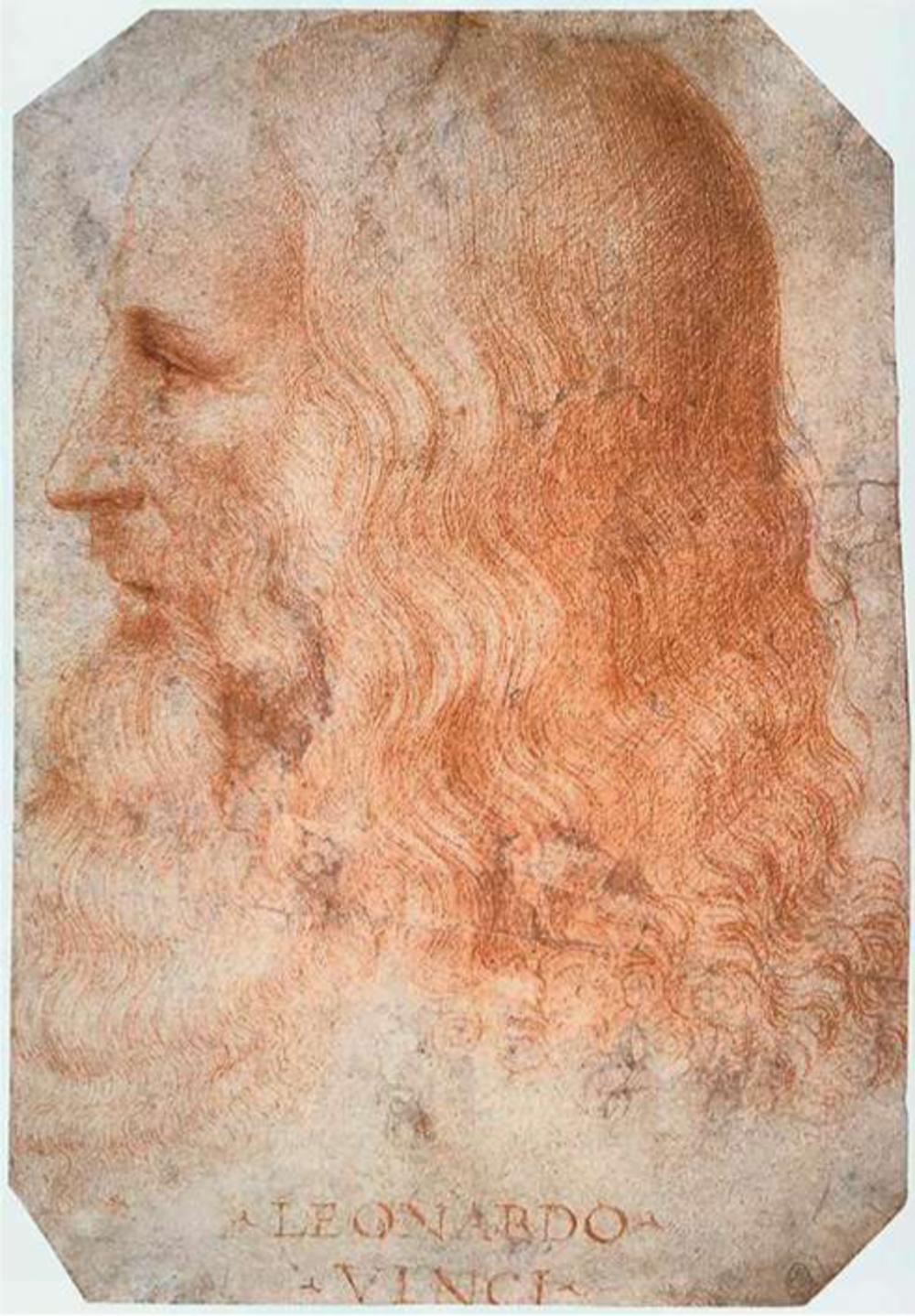 Vermoedelijk zelfportret van Da Vinci.