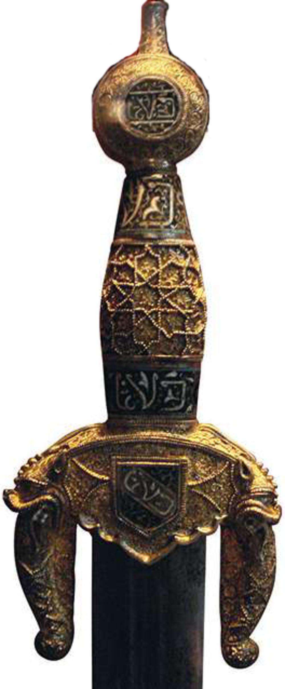 Het zwaard dat toebehoord zou hebben aan de laatste emir van Granada. (Musée de Cluny)