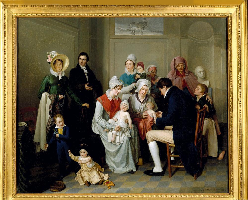 Jean Baptist Louis Maes, De koepokinenting, 1819. Prefect Faipoult had in 1808 een vaccinatiecomité opgericht. Een van de vele verbeteringen onder het Franse bewind.