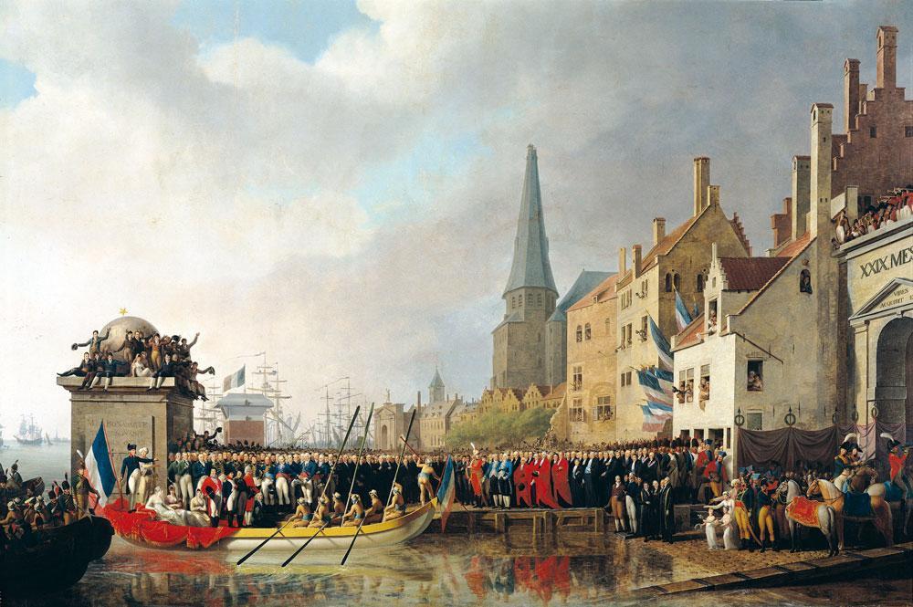 Mathieu Ignace Van Bree, De intrede van Bonaparte als Eerste Consul in Antwerpen op 18 juli 1803, 1807. De aankomst was een goed bestudeerd staaltje politieke marketing.