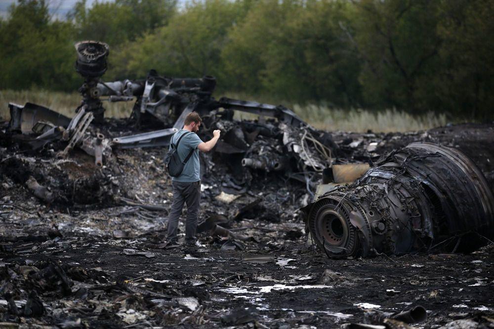 Wrakstukken na de crash van MH17 in het oosten van Oekraïne.