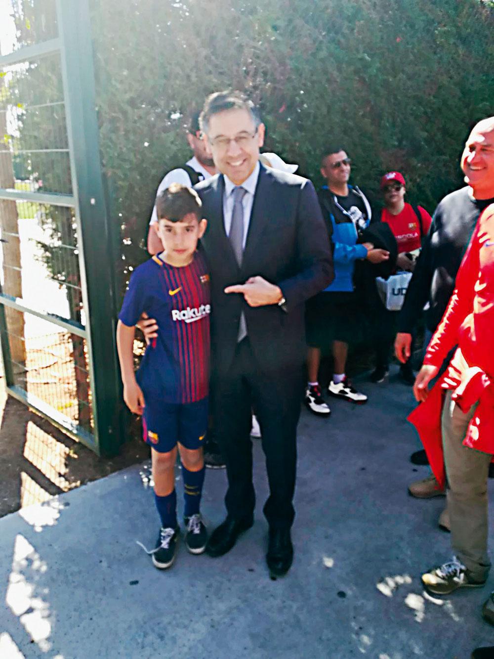 Met Barcelonavoorzitter Josep Bartomeu.
