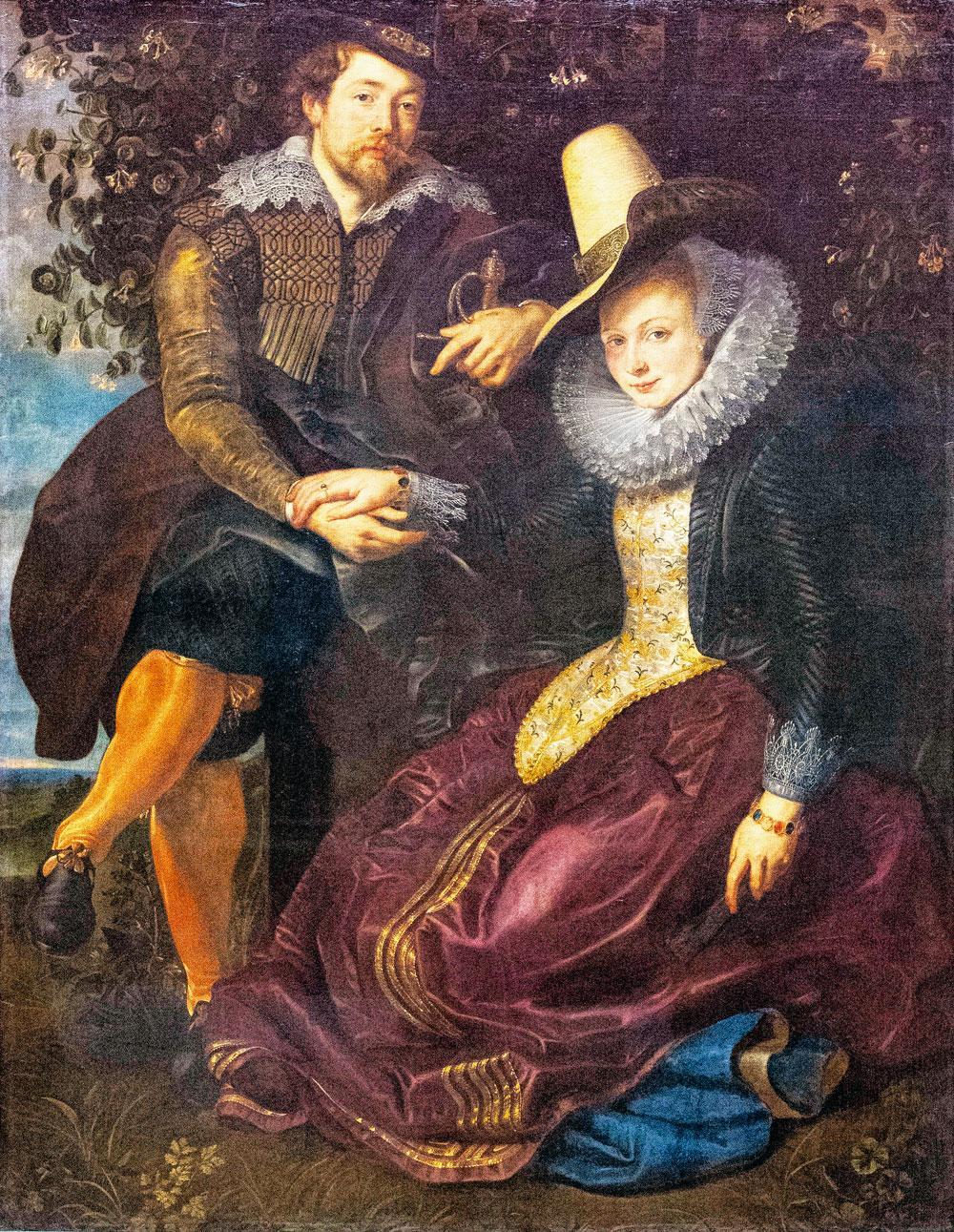 Peter Paul Rubens en Isabella Brant 'Een uitmuntende gezellin', schreef Rubens over zijn eerste vrouw.