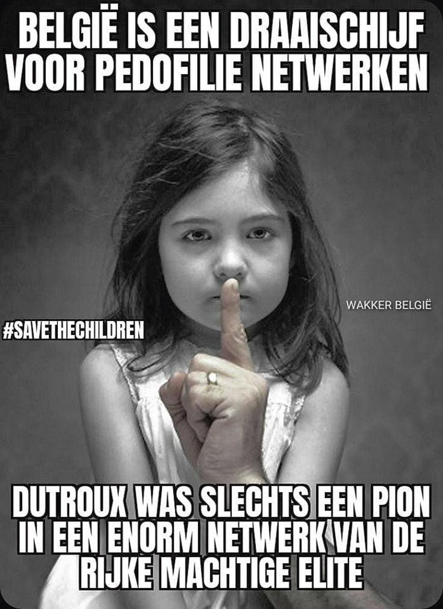 Met dit soort memes grijpen complotdenkers als Wakker België terug naar het collectieve trauma rond de affaire-Dutroux.