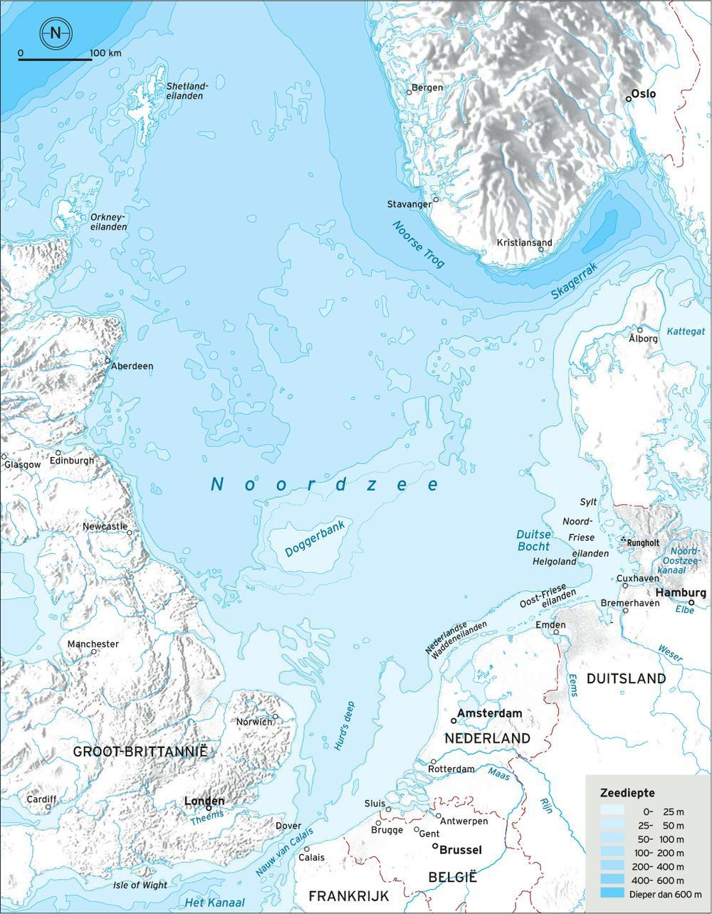 Topografie van een jonge zee: de Noordzee ontstond pas na de laatste IJstijd.