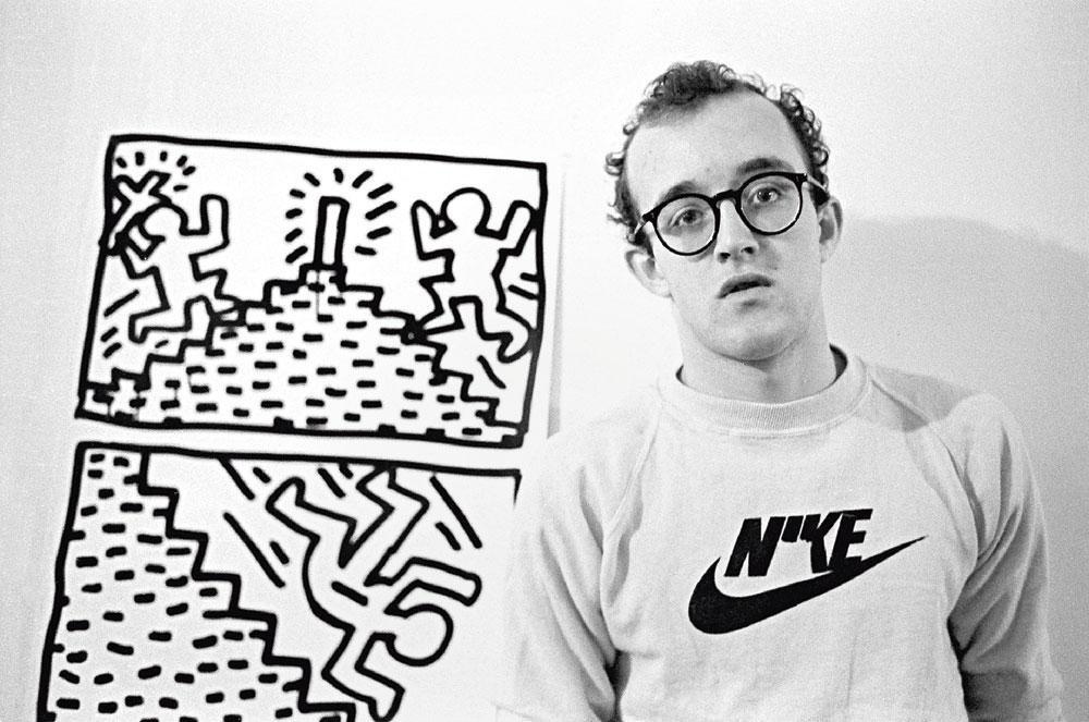 Cartooneske figuurtjes van Keith Haring palmen Bozar in: de lust for life van een eightiesicoon