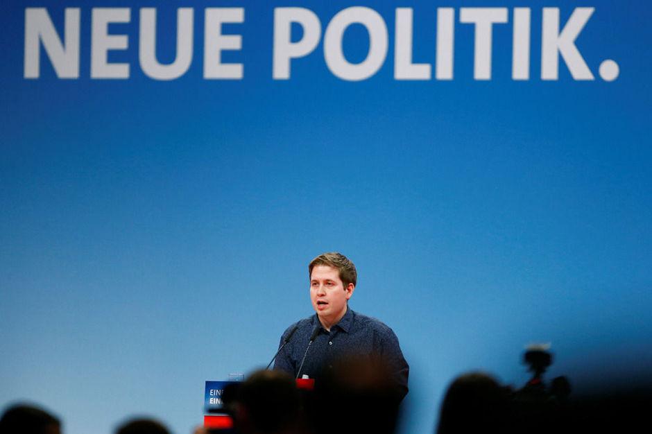 Jongerenvoorzitter van de Duitse sociaaldemocratische SPD Kevin Kühnert wil dat zijn partij zich gaat herbronnen op de oppositiebanken.