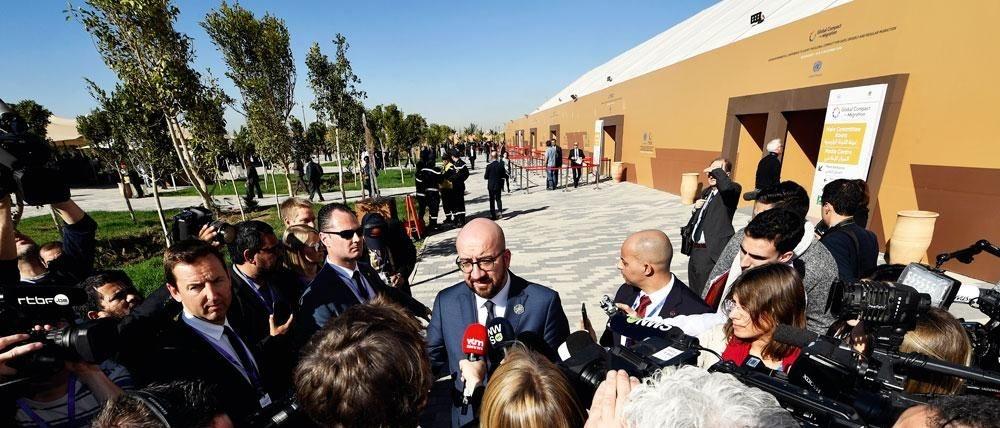 Premier Charles Michel (MR) in Marrakesh.'