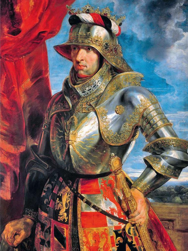 De 'laatste ridder' Maximiliaan wilde in een periode van ingrijpende veranderingen een baken van ridderlijkheid zijn. Schilderij van Peter Paul Rubens.