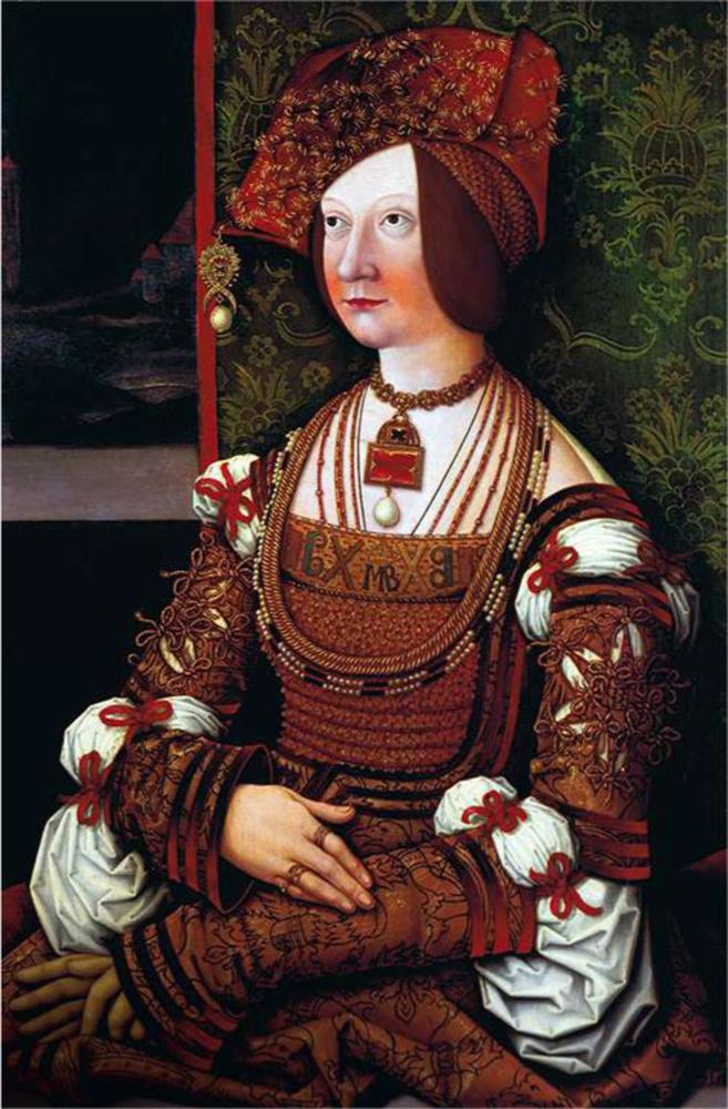 Bianca Maria Sforza, de tweede echtgenote van de koning.