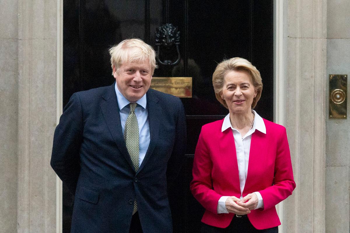 Boris Johnson en Ursula von der Leyen