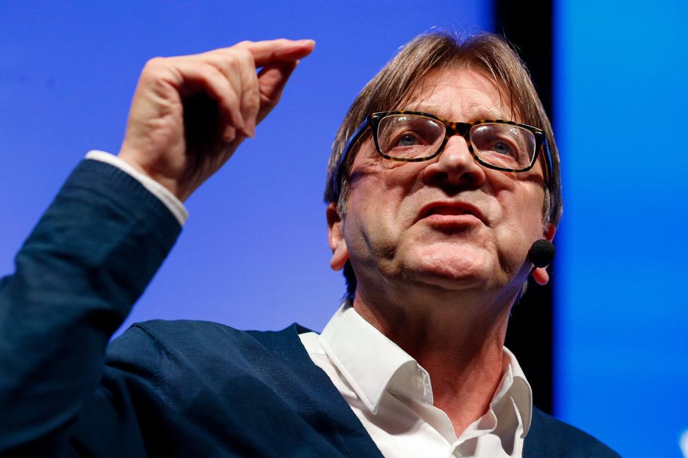 Guy Verhofstadt (Open VLD) op 21 mei 2019.