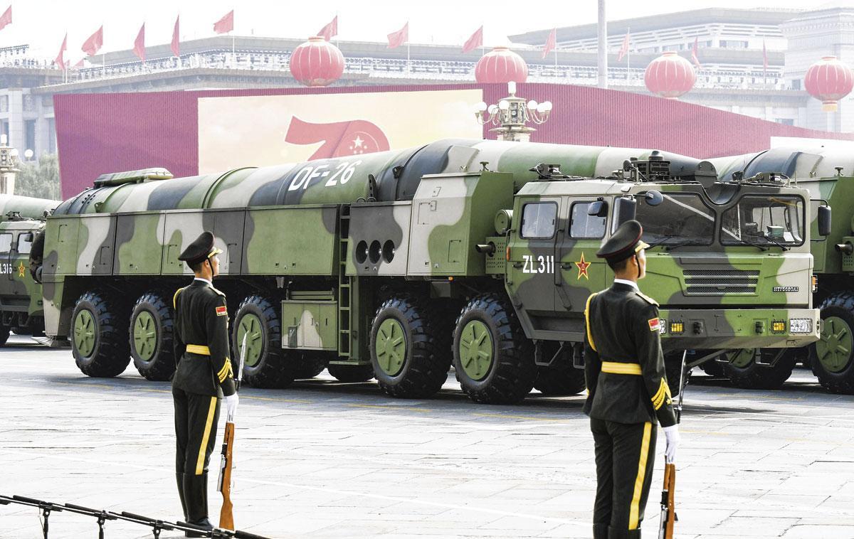 Parade in Peking China toonde raketten die de VS kunnen bereiken.