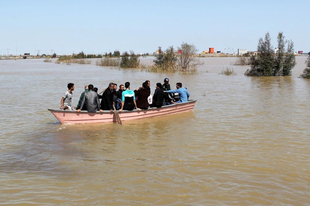Overstroomd gebied in de Iraanse Golestan-provincie, 26 maart 2019