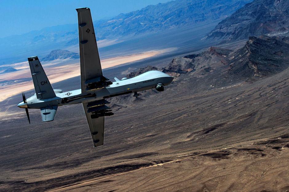MQ-9 Reaper van de MALE-Droneklasse. België zal op korte termijn twee stuks van de volgende generatie van het model aanschaffen. 