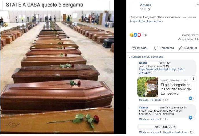 Factcheck: Nee, deze foto toont geen doodskisten in Bergamo tijdens de coronacrisis