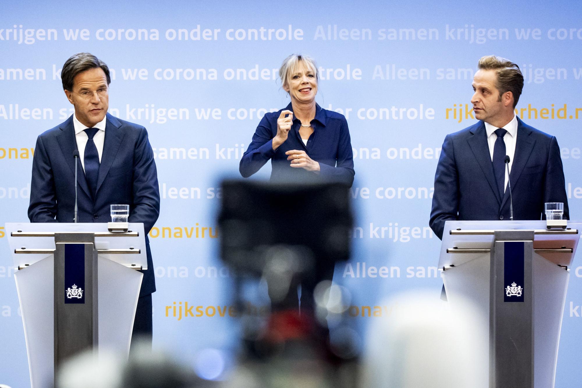 18 september: Nederlands premier Mark Rutte en gezondheidsminister Hugo de Jonge geven een update over de coronamaatregelen.