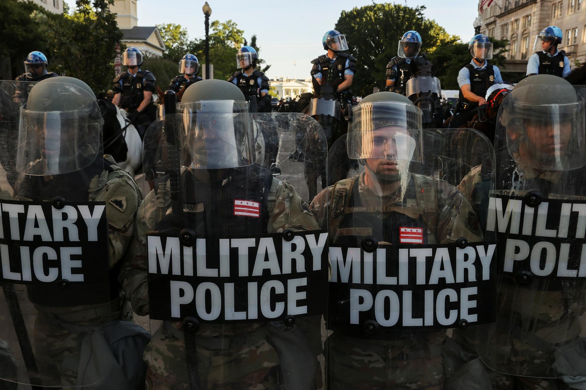 Militaire politie komt tussen in hoofdstad Washington