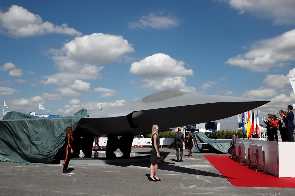 Het model van de New Generation Fighter (NGF) op 17 juni 2019.