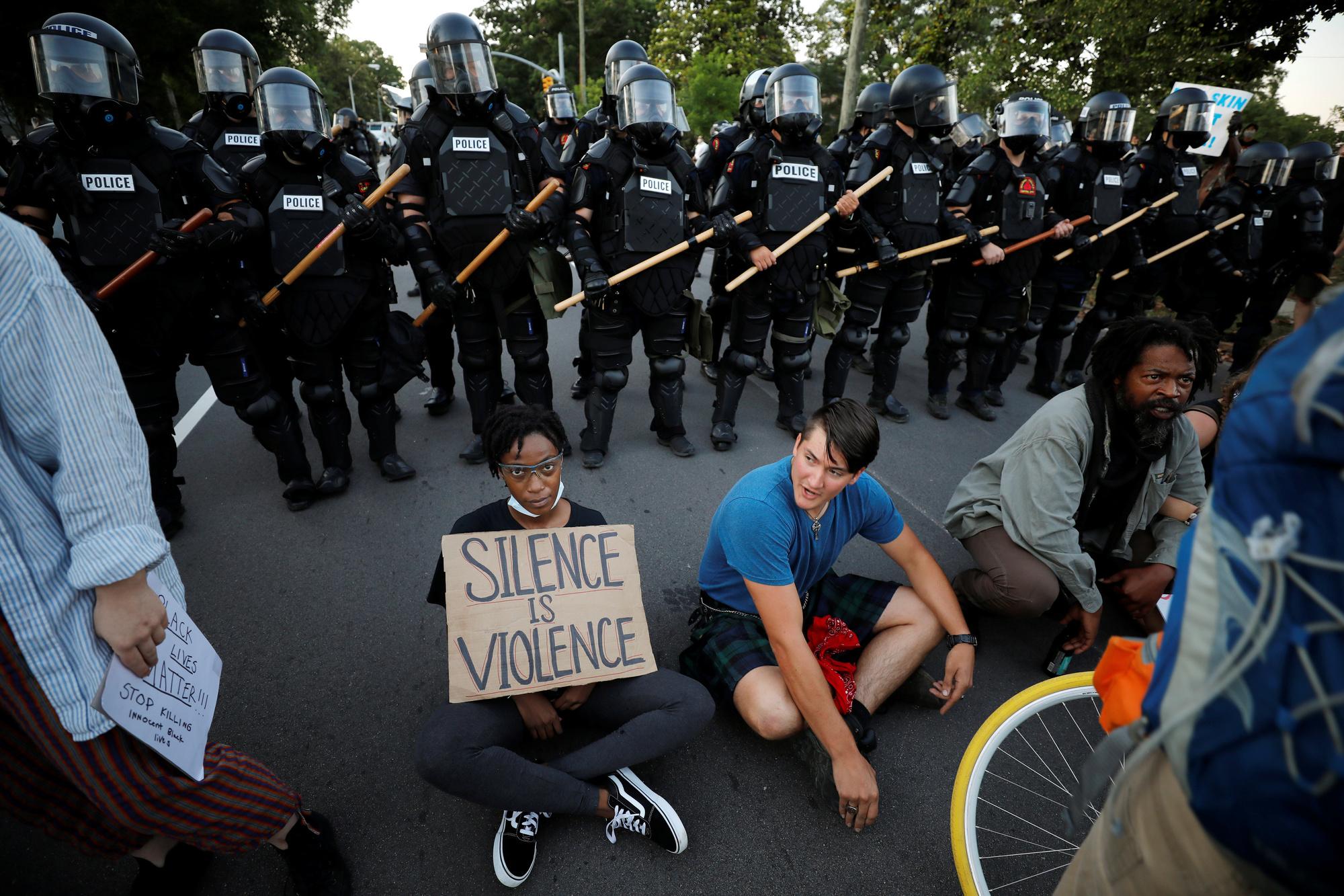 Protest in Raleigh (North Carolina), 1 juni 2020.