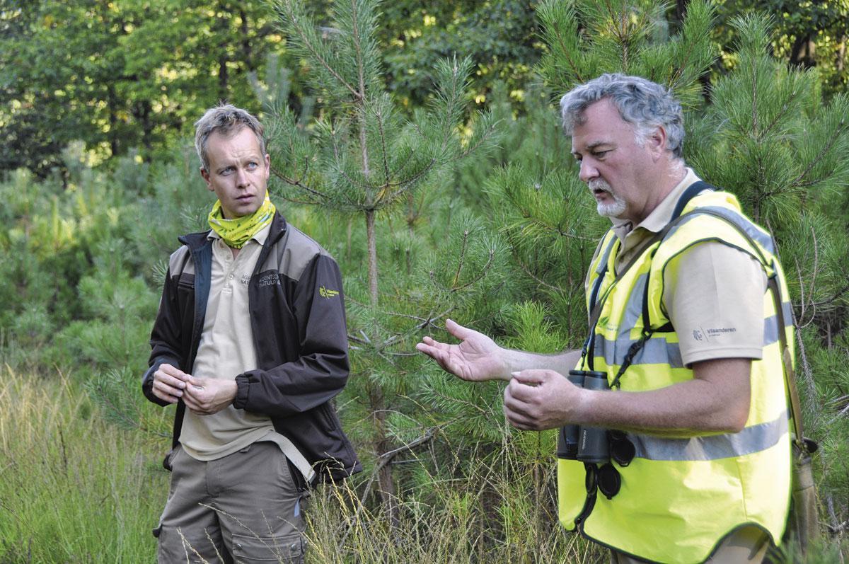 Boswachters Koen Thijs en Eddy Ulenaers: 'We zullen geen inspanning sparen om de wolven te blijven beschermen.'