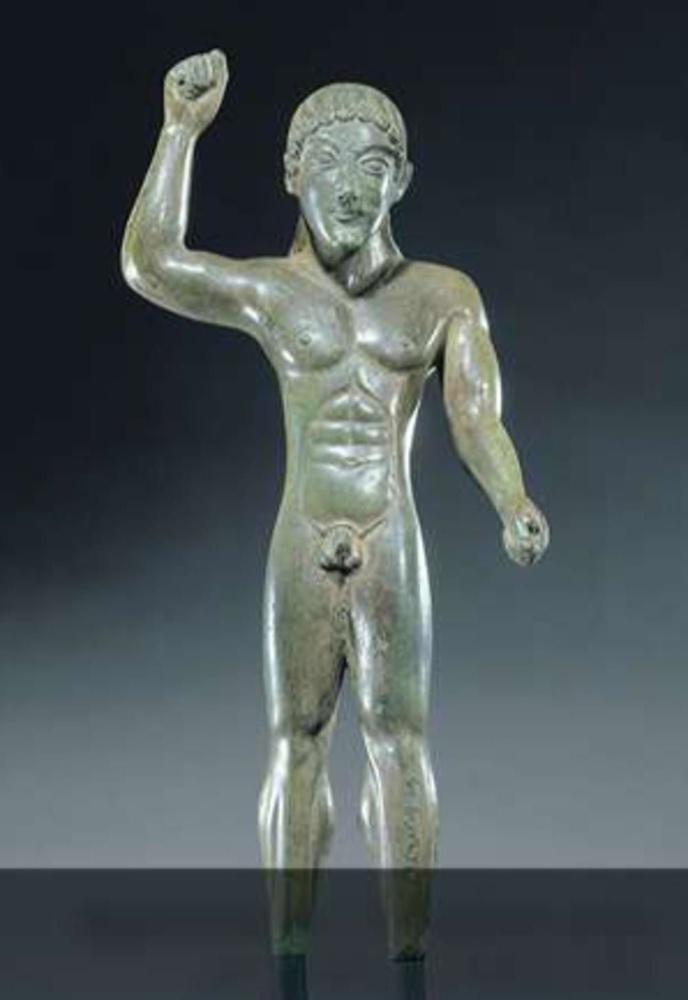 Speerwerpen | Etruskisch bronzen beeld, ca. 600 v. Chr.